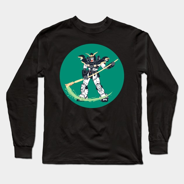 Gundam Wing Deathscythe Long Sleeve T-Shirt by roesart